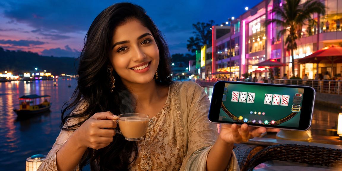 রাঙামাটিতে নিয়ন আলোয় Andar Bahar গেমের পরিবেশ
